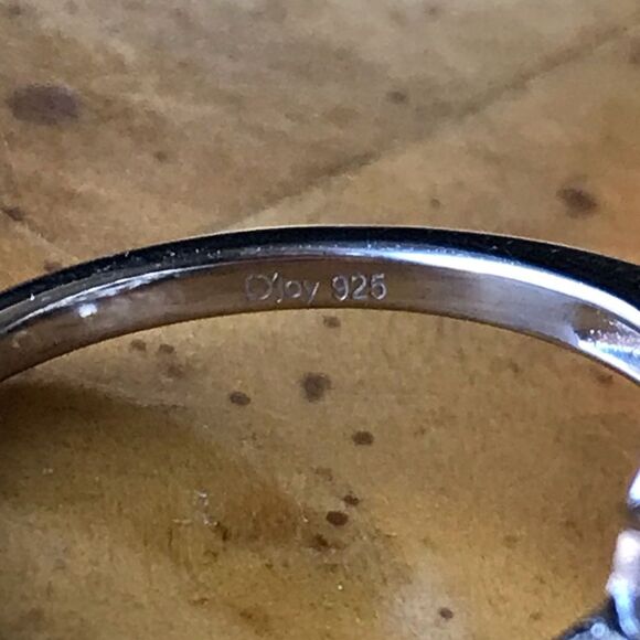 Natural Red Garnet Sterling Silver Ring Size 9 - Picture 5 of 8